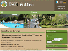 Tablet Screenshot of campingdesgrottes.com